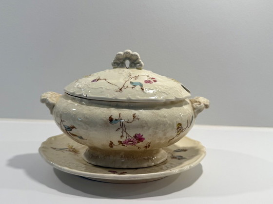Zuppiera antica floreale con coperchio del XIX secolo – Accessori da tavola, Ceramica (photo 2 of 12)