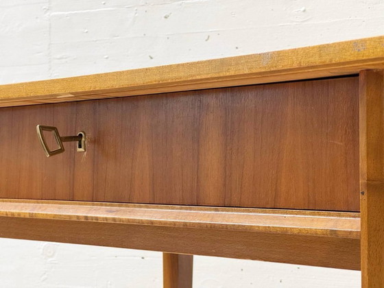 Image 1 of Walnut desk with brass details, 1960s