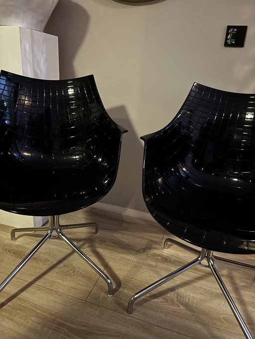 Driade chairs 2 pieces black