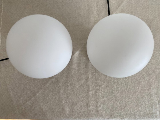 Pair of KAJ Opaline Glass Table Lamps, Slovenia, 1990s – KAJ Dol Pri Hrastniku, Metal (photo 6 of 10)