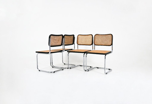 Eetkamerstoelen Stijl B32 van Marcel Breuer, Set van 4