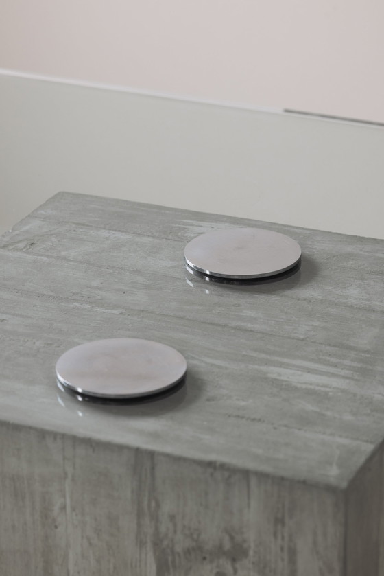 Image 1 of Very Rare Concrete and Glass Dining Table by Saporiti, Italy 1960s