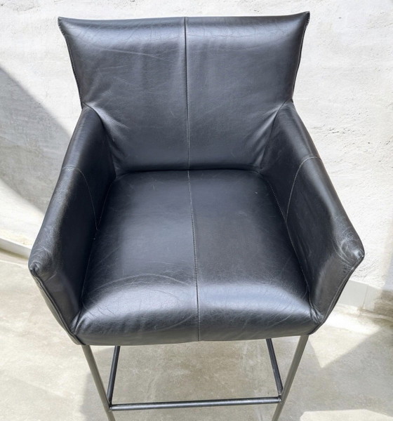 Tabourets de bar Jess Design "Forward" | Set de 3 | Cuir Noir | Excellent État! – Leather, Metal (photo 11 of 15)