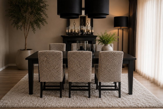 Image 1 of Set mit 6 Keijser & Co Design Esszimmerstühlen – Exklusive Luxuspolsterung