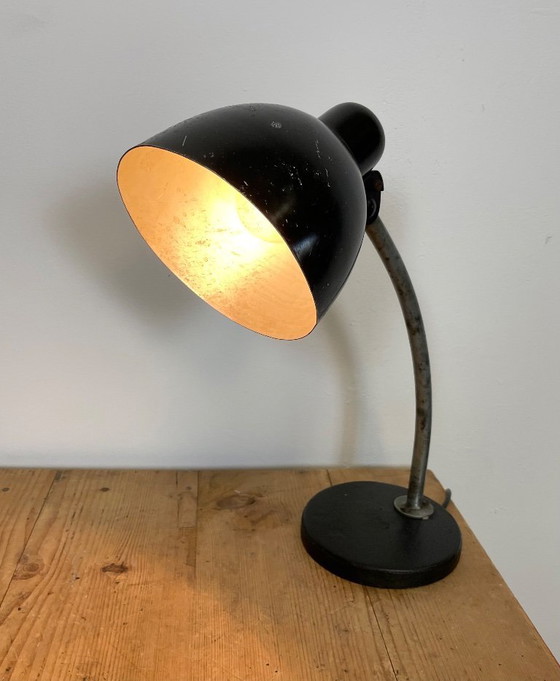 Image 1 of Schwarze Industrietischlampe, 1950er Jahre