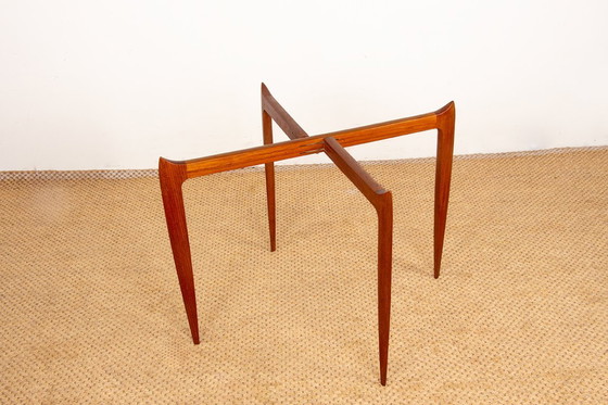 Image 1 of Coffee table, folding, Danish teak, model 4508 by Engholm and Willumsen for Fritz Hansen, 1960s.