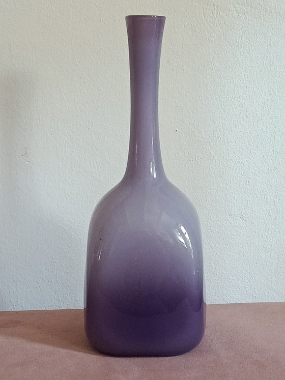 Lindshammar Gunnar Anders cube vase cast glass 1960's (photo 4 of 5)