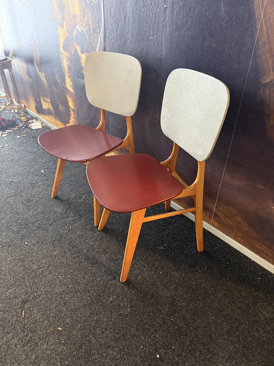 Image 1 of Dining room chairs vintage 60s 2 pieces