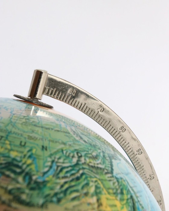 Image 1 of Vintage illuminated globe lamp Scan-globe wooden base