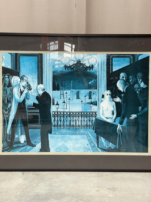 Estampe de Paul Delvaux encadrée