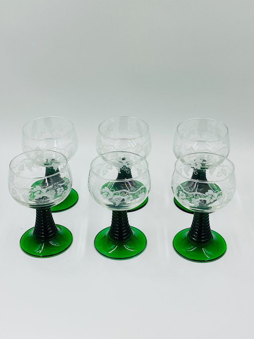 Set of 6 Alsace Wine Glasses Luminarc Roemer
