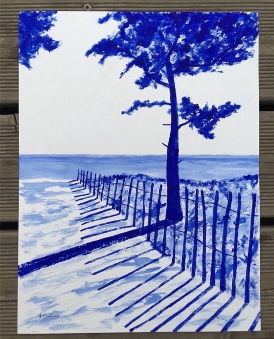 Image 1 of Acrilico su carta bianca Hahnemuhle 325 g. Dimensioni 40x30 cm.