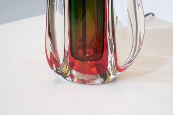 Image 1 of Lampe de table en verre de Murano attribuée à Flavio Poli pour Seguso, Italie, années 1960s