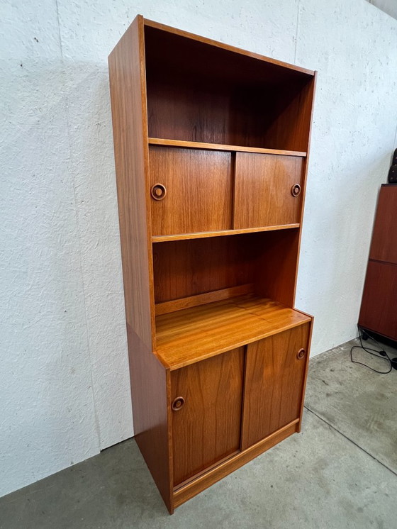 Image 1 of Vintage Highboard, Wandmeubel. Denemarken 1970's