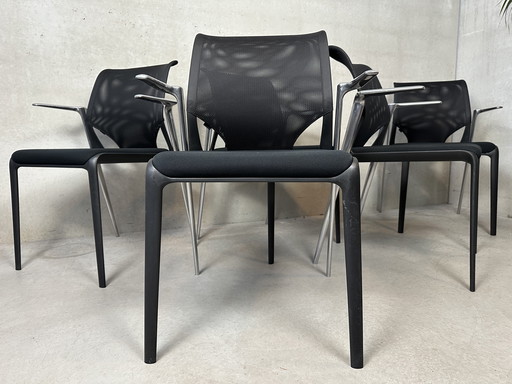 5x &#39;MedaSlim&#39; Vitra chairs - Alberto Meda