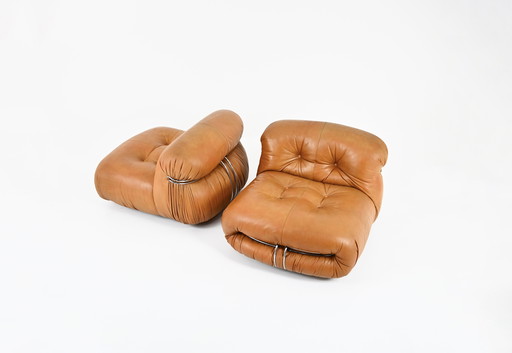 Soriana Lounge Chairs by Afra & Tobia Scarpa for Cassina, 1970s, Set of 2