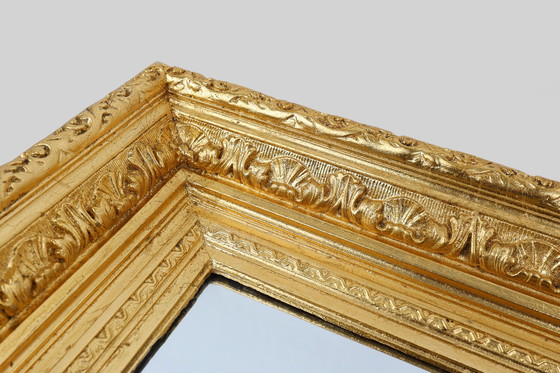 Image 1 of Miroir baroque en bois doré à facettes, France 1850