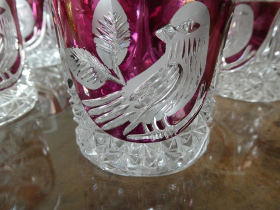 Image 1 of 6 glazen Hofbauer bird collection