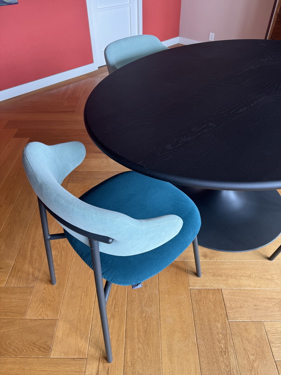 Tavolo da pranzo con 4 sedie Artifort – Set da pranzo, Metal, Textile (photo 2 of 9)