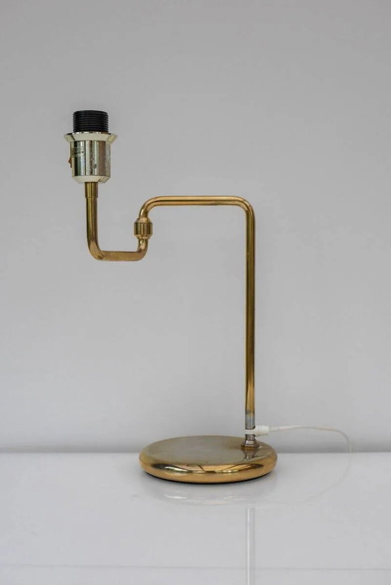 Image 1 of Scandinavian brass swing arm table lamp