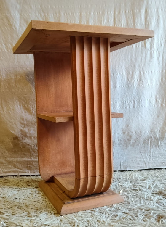 Tavolino Art Déco in legno massello - metà del XX secolo – Tavolini (photo 2 of 8)