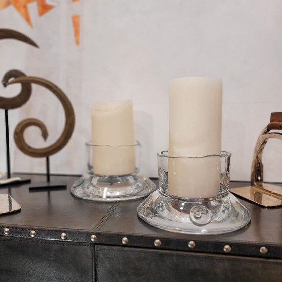 Image 1 of Coppia di candelieri in cristallo, Sempre, anni 2000 - Belgio