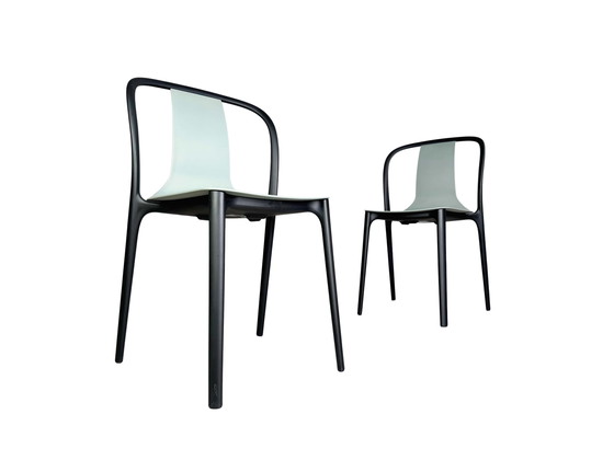 Image 1 of Conjunto de 2 sillas Vitra Belleville Ronan Erwan Bouroullec Outdoor Cream