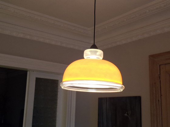 Vintage Seventies Ceiling Lamp – Pendant lamps, Glass (photo 9 of 11)
