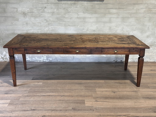 French Peasant Table - 249 x 98 cm with 2 drawers