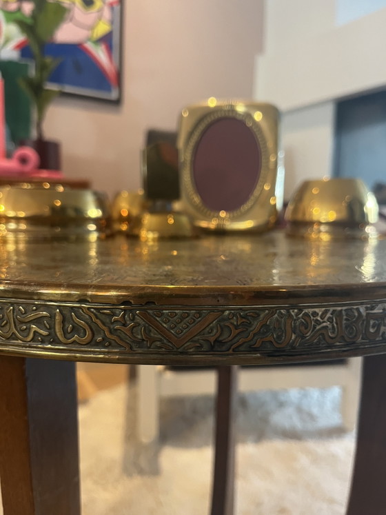 Tavolo da Fumatore Vintage Legno/Ottone – Tavolini, Wood, Brass (photo 13 of 13)