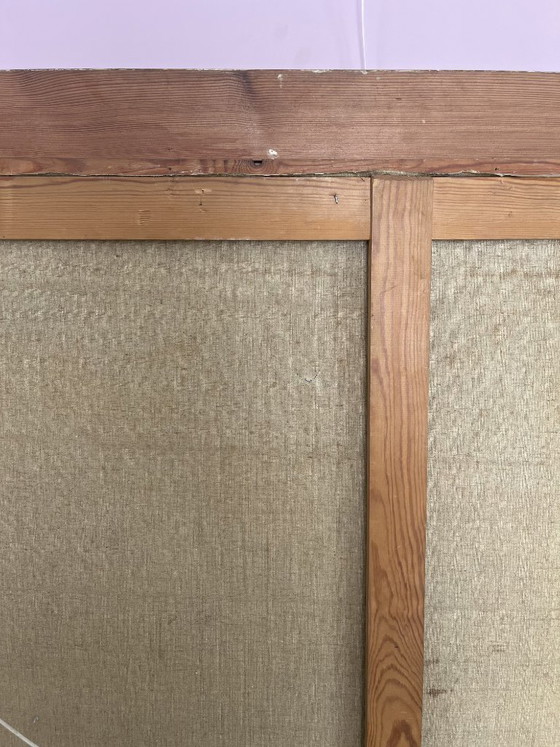 Image 1 of Large signed Danish landscape ca. 1910 – Børge Nyrop – oil on canvas – original gilded frame