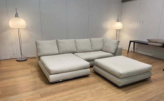 Image 1 of Minotti Hamilton Corner Sofa + Stool | Warranty