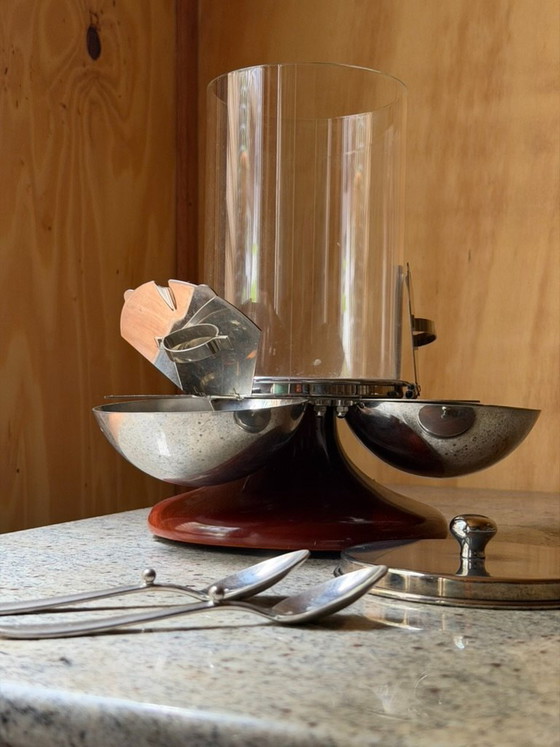 Rare Vintage 1950s Italian Revolving Condiment Server Space Age MCM Gravity Snack Sugar Dispenser Made in (photo 6 of 9)