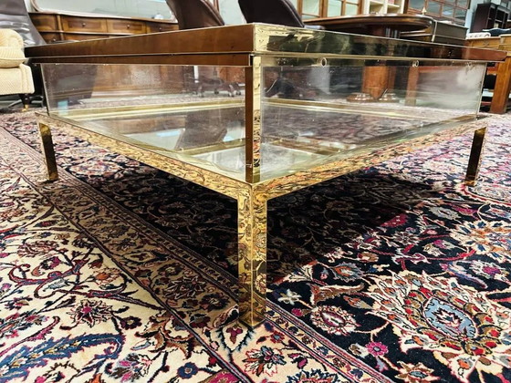 Hollywood Regency Eichholtz Harvey Salontafel, Glas, Messing (foto 9 van 14)