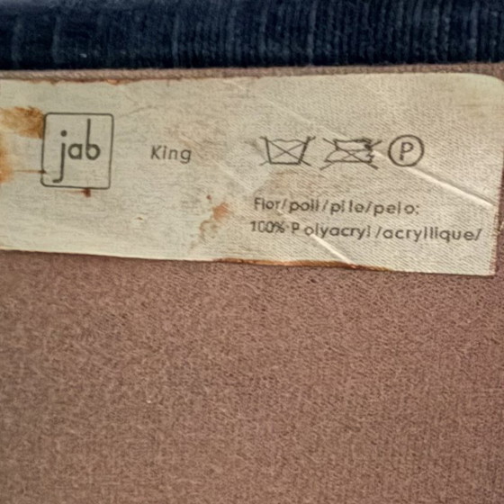 Image 1 of Vintage zithoek/zitgroep – blauw velours – JAB Anstoetz – jaren 70