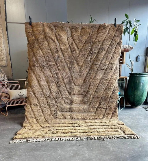 Natuurlijk Marokkaans tapijt – Handgemaakt Berber tapijt 400cm x 300cm – vloerkleden en tapijten, Cotton