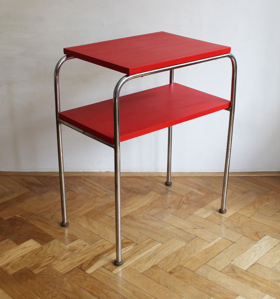 Image 1 of 1930's Modernist Tubular Side Table Model R7 by Slezak