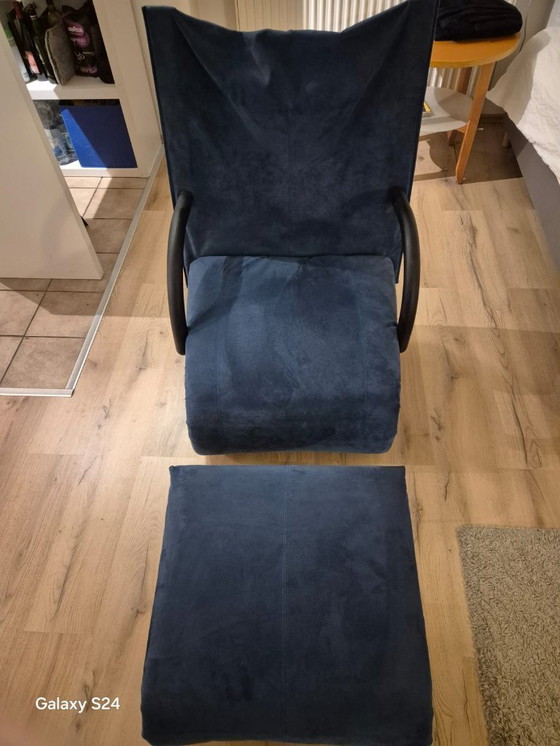 Image 1 of Design Klassiker Ligne Roset „Zen“ Designer-Sessel plus Hocker 