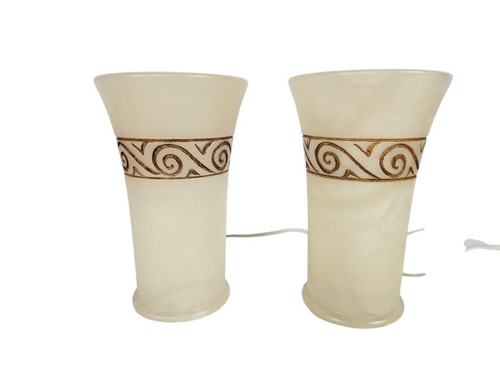 Image 1 of Massive - Alabastro - Made in Spain - lámparas de mesa (2) - años 70