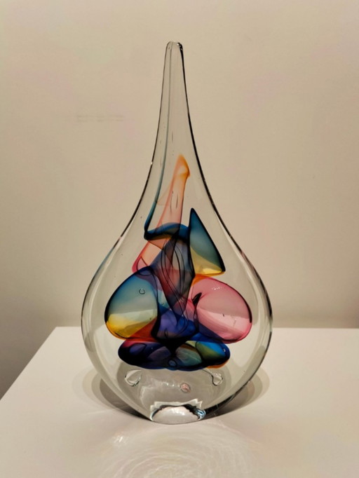 Kristallen Glasdruppel Multicolor H24cm