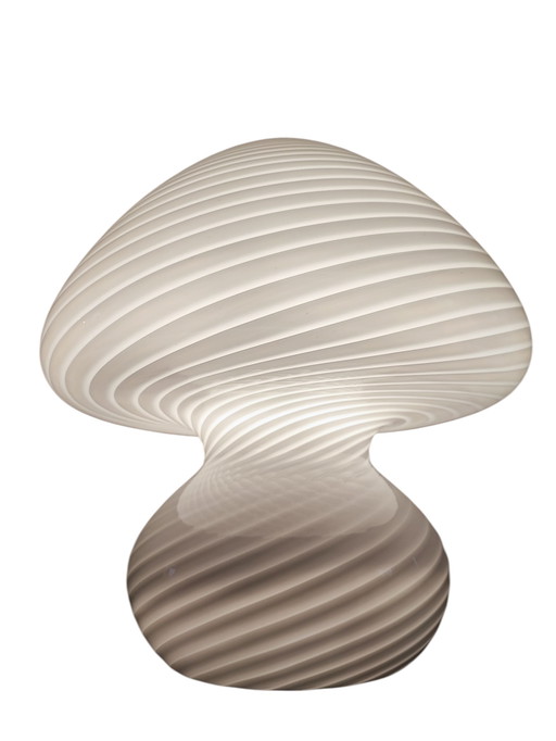 Lampada a forma di fungo XL a spirale di De Majo Murano, anni '70