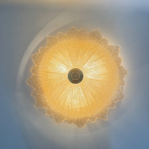 Plafonnier italien en verre de Murano, style années 1970