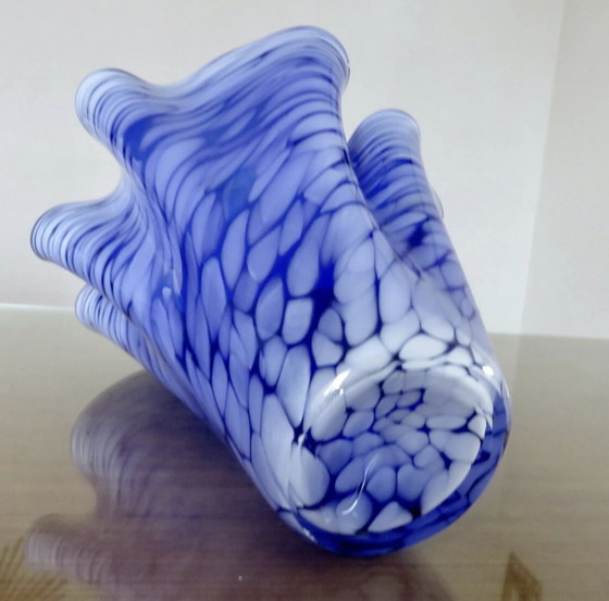 Image 1 of Large Murano Glass "Mouchoir" Vase. Vintage