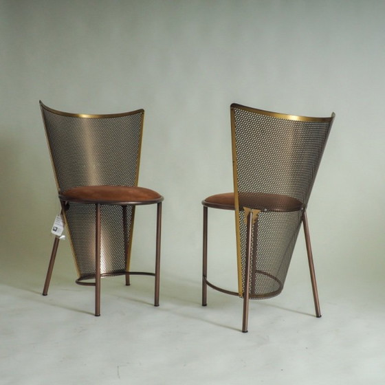 Image 1 of Juego de 2 sillas Sevilla EXPO '92 de FRANS VAN PRAET para Belgochrom (#35 y #36 /100)