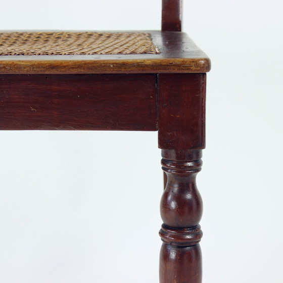 Image 1 of Chaise en bois et en rotin, Tchécoslovaquie, années 1910