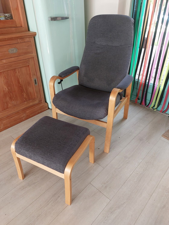 Image 1 of Sessel und Hocker von Yngve Eckstöm für Nordic Easy Chair