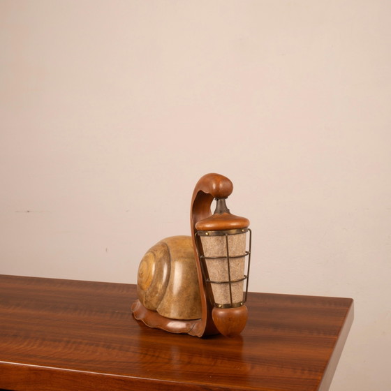 Aldo Tura Parchment Snail Table Lamp Mid Century 1940 – Paper, Brass, Mid Century Modern (photo 13 of 27)