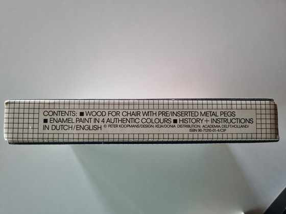 Image 1 of Modello di sedia rossa e blu di Rietveld