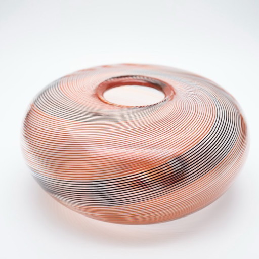 Rosenthal Glasstudio Jarrón Filigrana “Fadenglas” – Mario Colelli & Hertha Bengtson · Edición limitada, Alemania