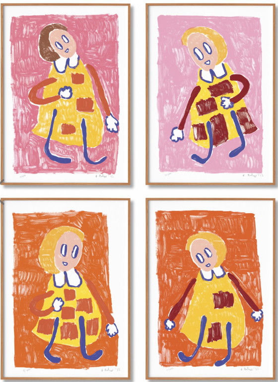 Image 1 of André Butzer. Set van 4 zeefdrukken, 2022